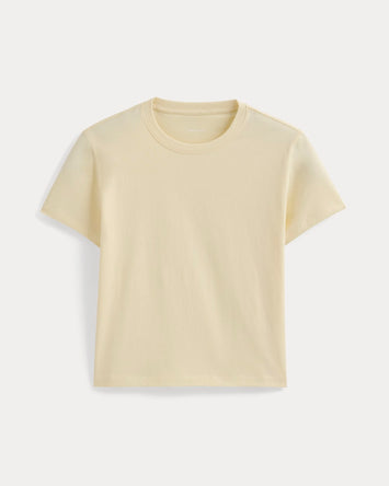 The Box-Cut Tee in Essential Cotton | Double Cream | No Pocket