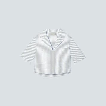 The Oxford Popover | Deep Blue / Canvas