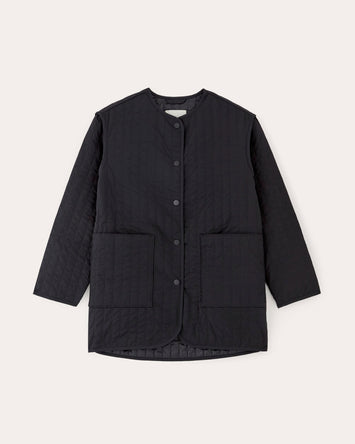 The Midi Quilted Liner | Black
