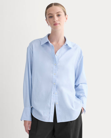 Everyday Shirt in Silky Cotton | Light Blue
