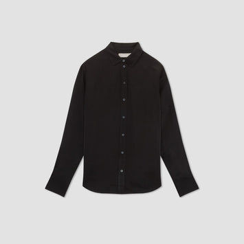 The Satin Relaxed Shirt | Black
