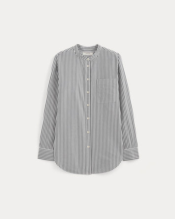 The Oversized Shirt in Ultrasoft Cotton | Optic White / Black