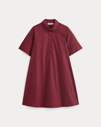 Popover Mini Shirtrdress in Ultrasoft Cotton | Pomegranate