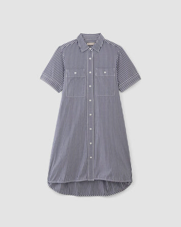 The Daytripper Dress | Dark Navy / White