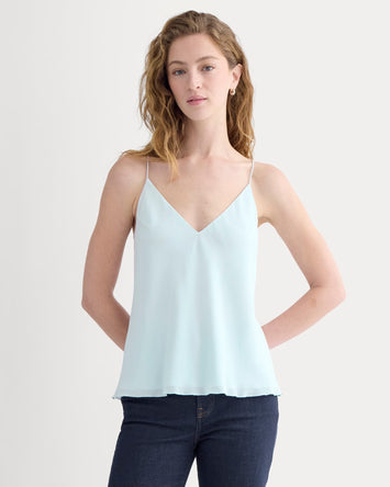 The Tie Back Cami in Washable Silk | Skywriting
