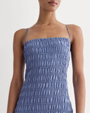 The Smocked Column Dress | Blue Dusk