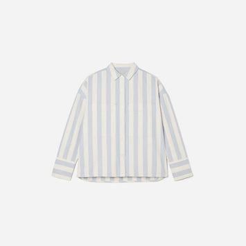 The Boxy Oxford | Blue / White