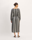 The TENCEL™ Gathered Maxi Dress | Black / Bone