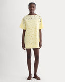 The Eyelet Mini Shift Dress | Light Yellow