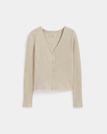 The Cozy Rib Cardigan | Bone