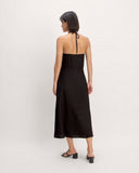 The Linen Halter-Neck Dress | Black