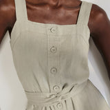 The Linen Jumpsuit | Seagrass