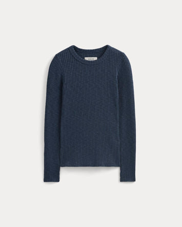 The Cozy Rib Long-Sleeve Tee | Mood Indigo