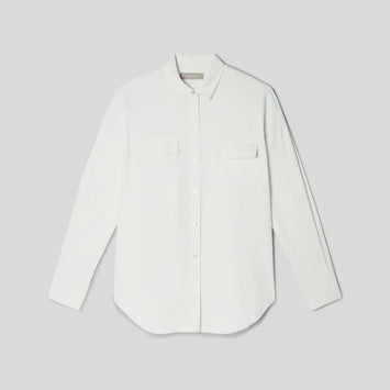 The Washable Silk Relaxed Shirt  | Bone