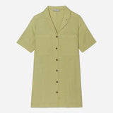The Linen Workwear Dress | Leek