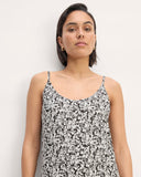 The Summer Slip Dress | Black / Bone Mini Floral