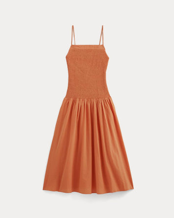 The Gauze Open-Back Dress | Soft Orange