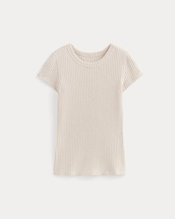 The Cozy Rib Tee | Bone