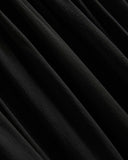 Twisted Pleated Mini Dress in Silk Georgette | Black
