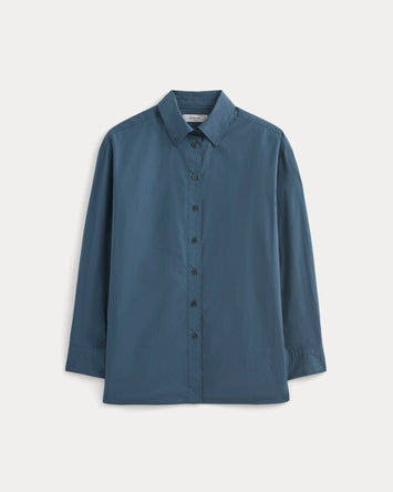 The Boyfriend Shirt in Ultrasoft Cotton | Deep Lazuli Blue