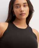 The Supima® High-Neck Riviera Dress | Black