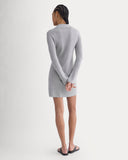 Knit Quarter-Zip Polo Dress | Light Heathered Grey