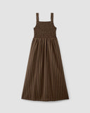 The Gauze Smock Dress | Cocoa / Black