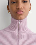 Full-Zip Ribbed Jacket in Everyday Cotton | Burnished Lilac