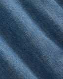 Denim Short-Sleeve Dress | Light Indigo