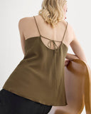 The Tie Back Cami in Washable Silk | Beech