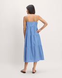 The Gauze Tiered Dress | Blue Opal