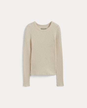 The Cozy Rib Long-Sleeve Tee | Bone