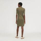 The Ribbed Short-Sleeve Polo Dress | Kalamata