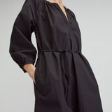 The Raglan Sleeve Poplin Dress | Black