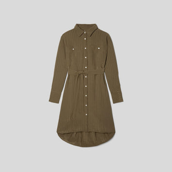 The City Stripe Draped Shirt Dress | Beech
