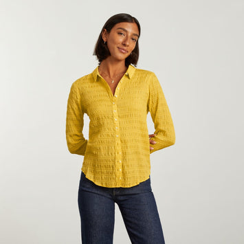 The Button Smock Top | Super Lemon