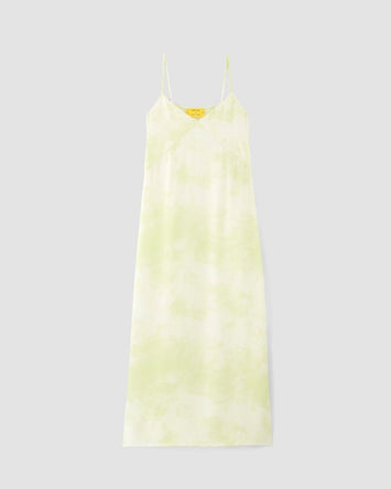 The Everlane x Marques' Almeida Satin Tie-Dye Dress | Seafoam Tie-Dye