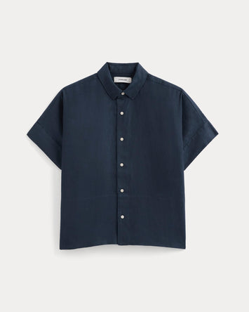 The Boxy Shirt in Linen | Navy