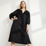 The Raglan Sleeve Poplin Dress | Black