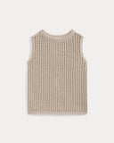 Open-Knit Tunic Vest in Elevated Cotton | Peyote