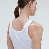 The ’90s Rib Dress | White