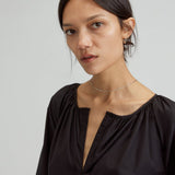The Raglan Sleeve Poplin Dress | Black