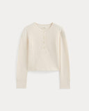 Boxy Henley in Cozy Waffle | Bone