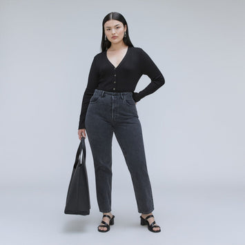 The '90s Cheeky Hourglass Jean | Washed Black | 26.5