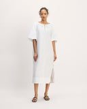 The Supima® Puff-Sleeve Dress | White