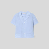 The Notch Shirt in Washable Silk | Periwinkle