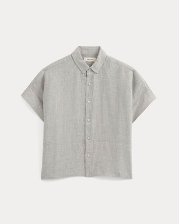 The Boxy Shirt in Linen | Agave Green