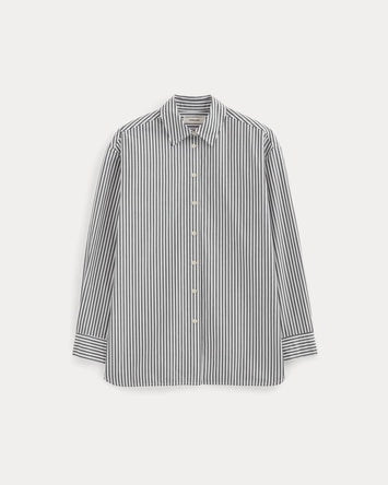 The Boyfriend Shirt in Ultrasoft Cotton | Optic White / Black