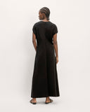 The TENCEL™ Short-Sleeve Midi Dress | Black