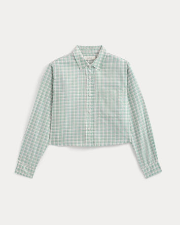 The Way-Short Shirt in Silky Cotton | Gray Mist